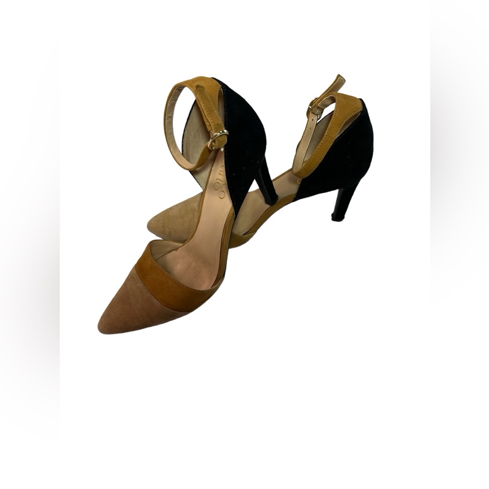 Franco Sarto Multi Colored Tan Brown & Black Heels Women’s Size 6.5